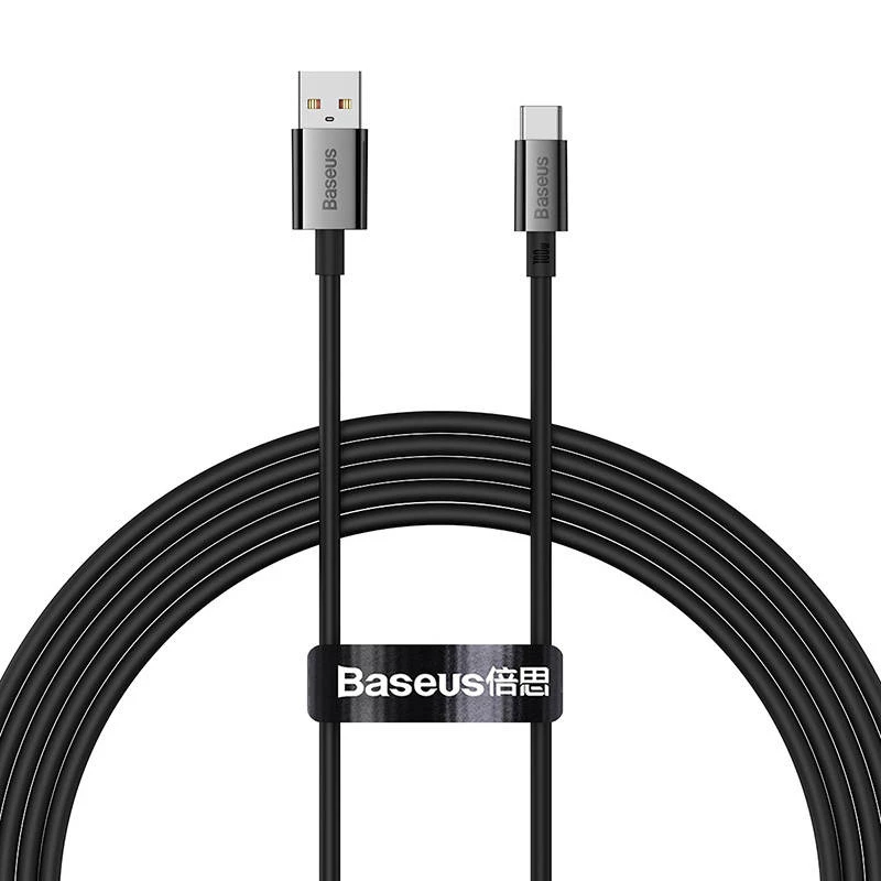 Baseus Superior 100W USB-naar-USB-C-kabel 2m Zwart