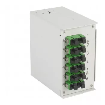 EFB-ELEKTRONIK DIN-rail box OS2 6xSC/APC duplex coupler zonder pigtails (BHS60228.6)