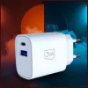 3MK FlowPower 30W USB-A USB-C PD 3.0 QC 4+ wandlader wit