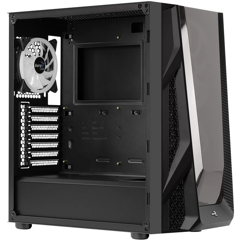 Aerocool NightHawk Duo midi-tower, tempered glass - zwart