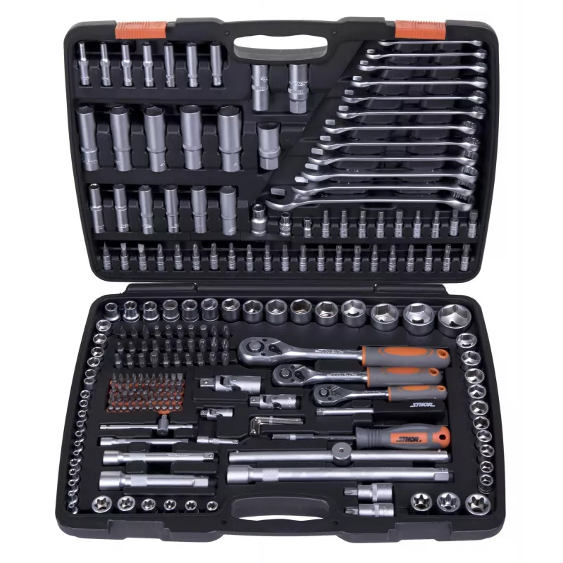 216-delige dopsleutelset 1/2 inch, 3/8 inch, 1/4 inch T58691 STHOR