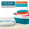 Beldray LA034816TQFEU7 opvouwbare wasmand, wit/mint