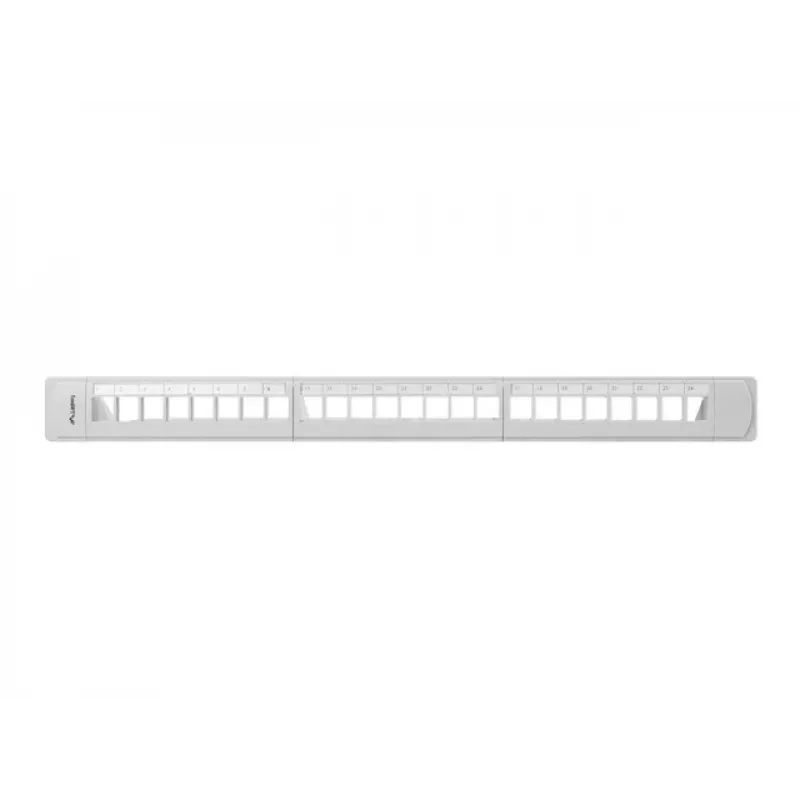 LANBERG PPKS-1124-S Keystone patchpaneel 19 inch 24 poorten 1U UTP Cat.5e grijs