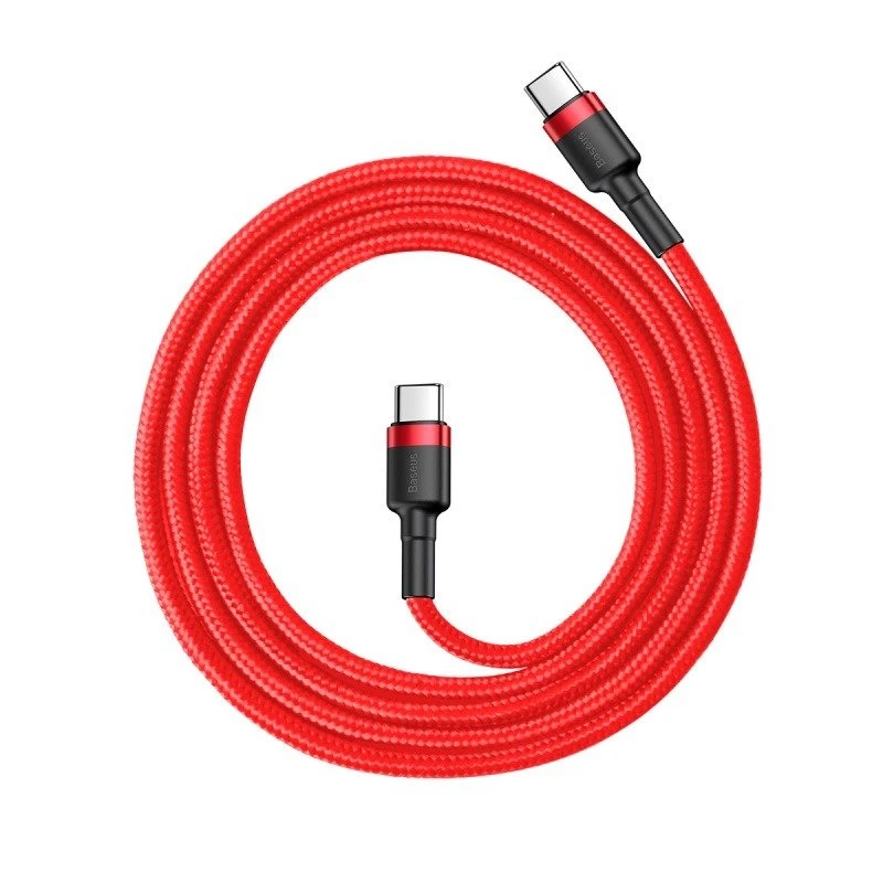 Baseus Cafule USB-C naar USB-C kabel 60W 1m rood