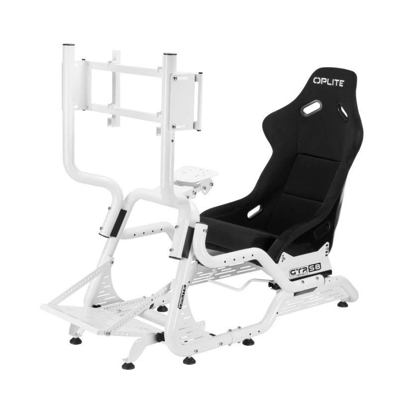 OPLITE Cockpit GTR S8 Infinity Force White racing simulator cockpit