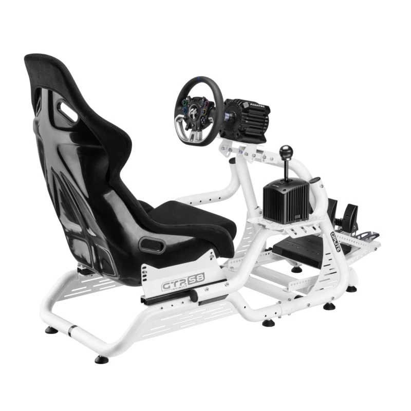 OPLITE Cockpit GTR S8 Infinity Force White racing simulator cockpit