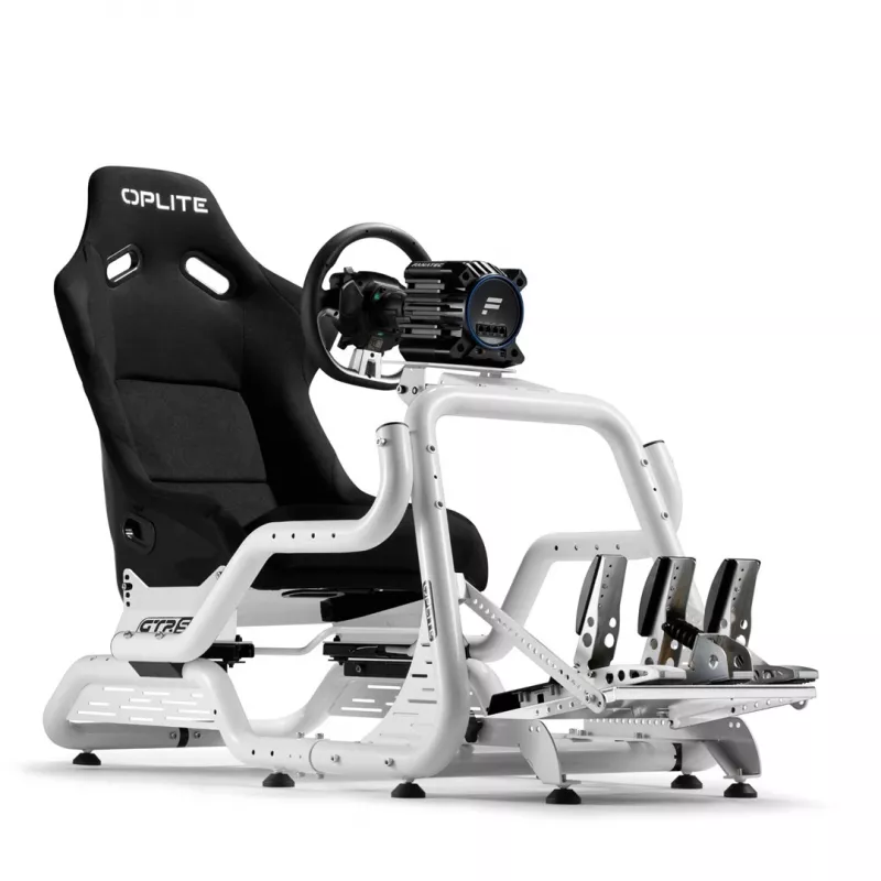 OPLITE Cockpit GTR S8 Infinity Force White racing simulator cockpit