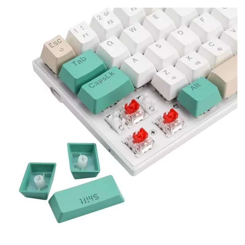 Defender VEXX GK-084 mechanisch gaming-toetsenbord, 75%-layout, Outemu Red Switches, wit