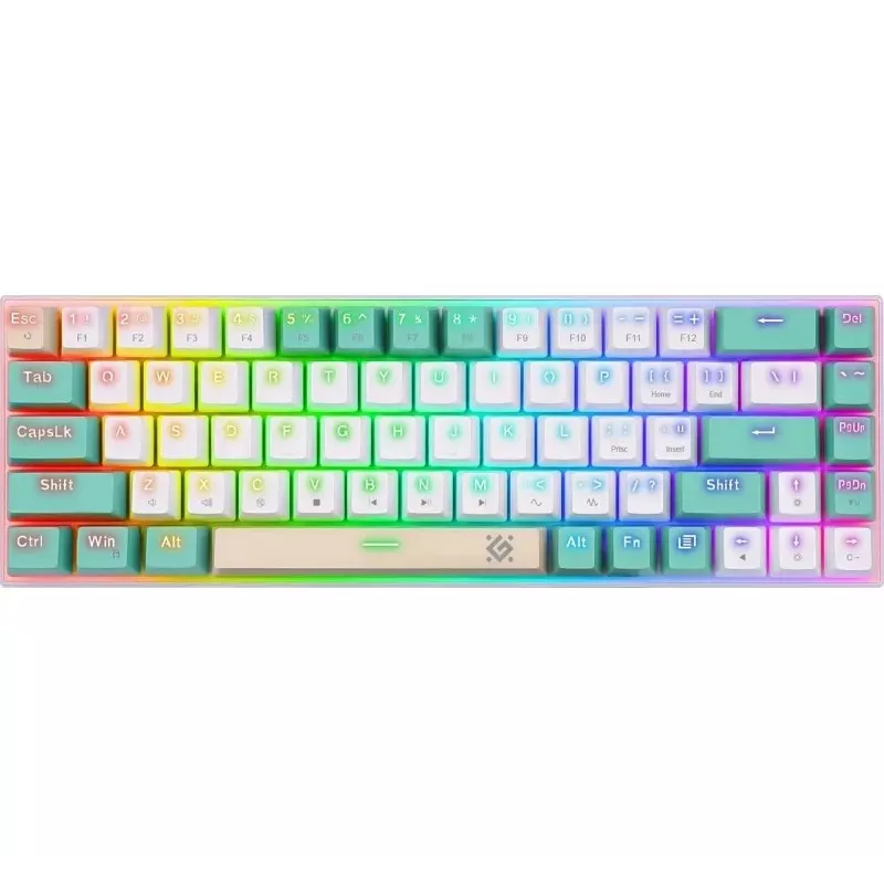 Defender VEXX GK-084 mechanisch gaming-toetsenbord, 75%-layout, Outemu Red Switches, wit