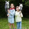 TOOTINY HOPPIHORSE pluchen stokpaardje A4, grijs
