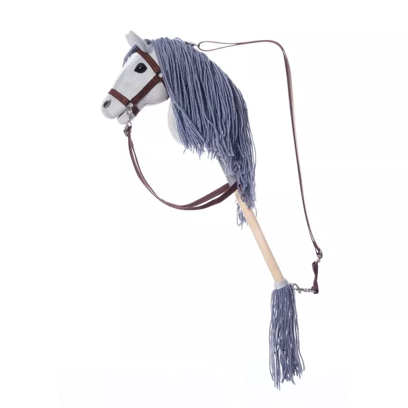 TOOTINY HOPPIHORSE pluchen stokpaardje A4, grijs