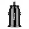 Baseus Circular 2xUSB QC3.0 5A 30W autolader (zwart)