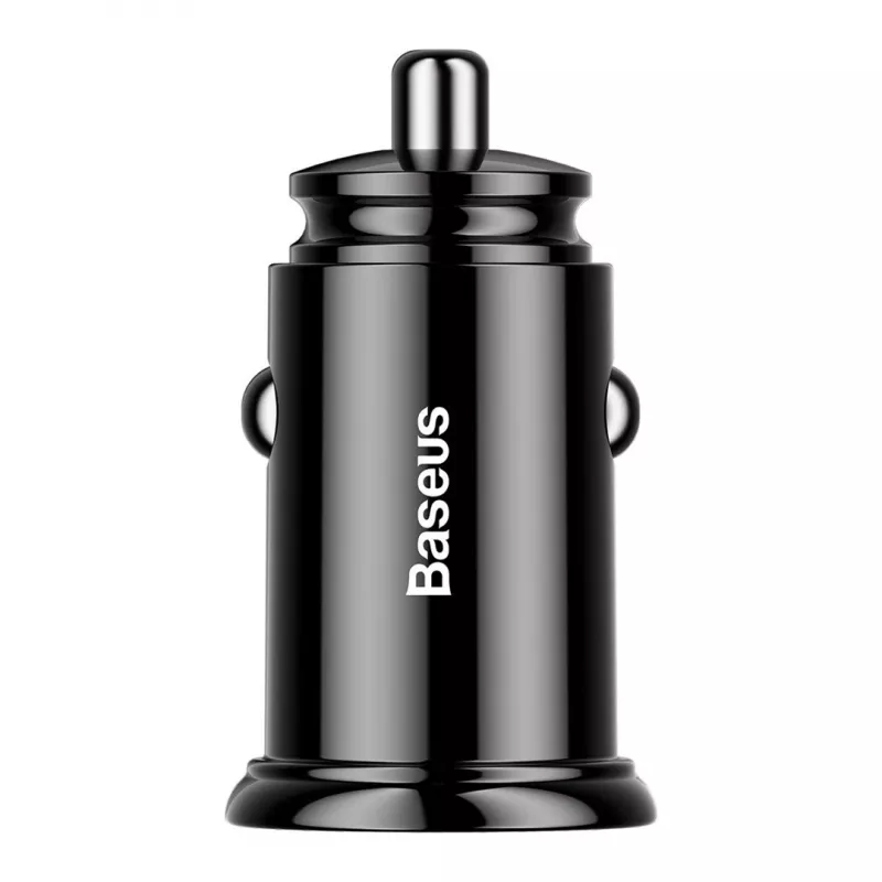 Baseus Circular 2xUSB QC3.0 5A 30W autolader (zwart)