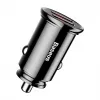 Baseus Circular 2xUSB QC3.0 5A 30W autolader (zwart)