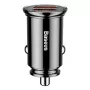 Baseus Circular 2xUSB QC3.0 5A 30W autolader (zwart)