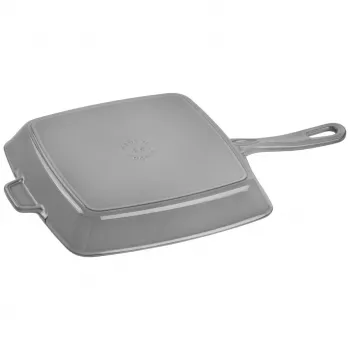ZWILLING staal gietijzeren vierkante grillpan 26 cm grafietgrijs