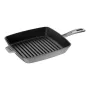 ZWILLING staal gietijzeren vierkante grillpan 26 cm grafietgrijs