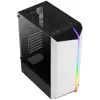 Aerocool Bionic V1 Midi-Tower, RGB, Tempered Glass - zwart/wit