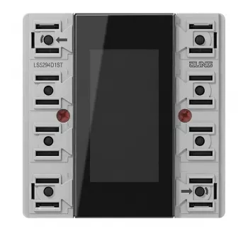 JUNG KNX compacte ruimteregelaarmodule 4-voudig LS5294D1ST roestvrij staal LS-serie