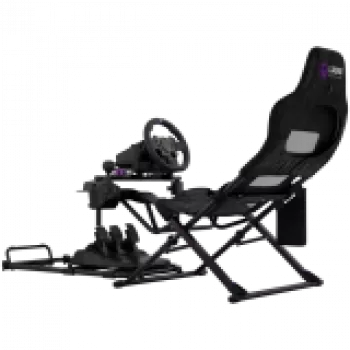 LORGAR FLEX RAF1 Sim Racing Cockpit Advanced, opvouwbaar, 150x72x113 cm speelpositie, 38x72x126 cm opgevouwen, zwart