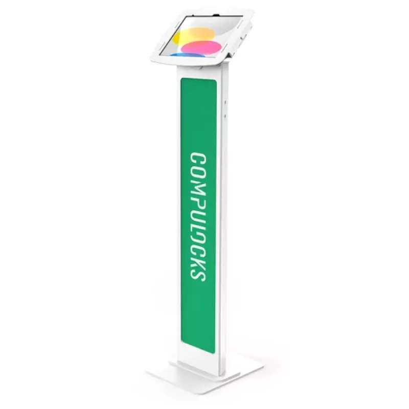 Compulocks iPad 10.9 10th Gen Space Behuizing Brandable Vloerstandaard - Wit