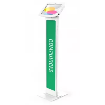 Compulocks iPad 10.9 10th Gen Space Behuizing Brandable Vloerstandaard - Wit