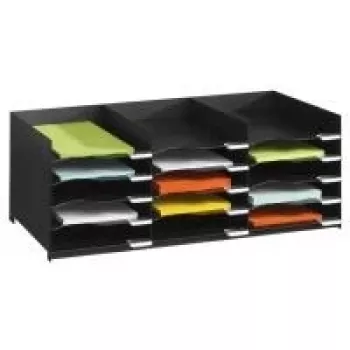 PAPERFLOW sorteerbox voor liggende rolluikkasten (EO532.01) - lichtgrijs, 3 vakken