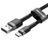 Baseus Cafule USB-A naar USB-C kabel 0,5m grijs+zwart