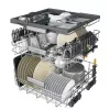 Whirlpool W7IHT40T inbouwvaatwasser, 15 couverts, 8 programma's, 6th Sense, derde mand, automatische deuropening