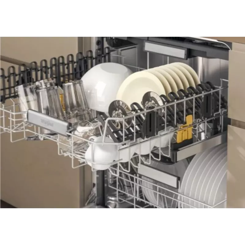Whirlpool W7IHT40T inbouwvaatwasser, 15 couverts, 8 programma's, 6th Sense, derde mand, automatische deuropening