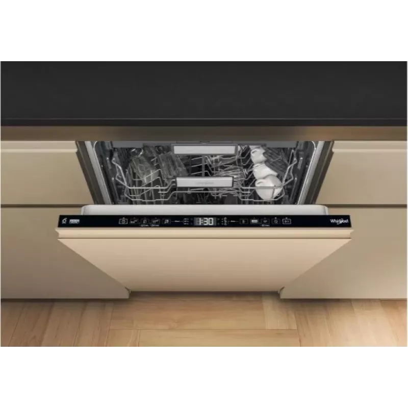 Whirlpool W7IHT40T inbouwvaatwasser, 15 couverts, 8 programma's, 6th Sense, derde mand, automatische deuropening
