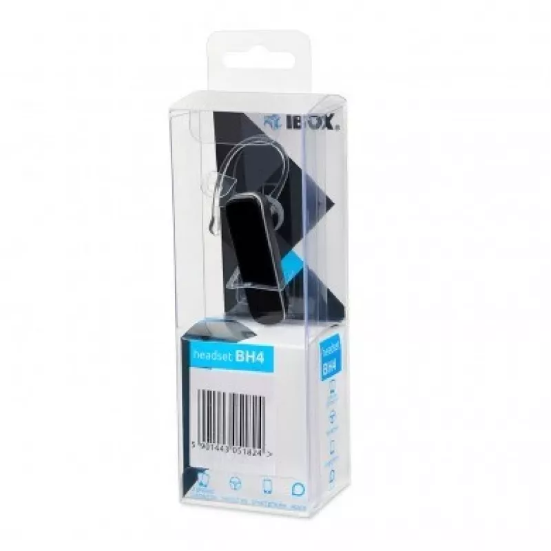 iBox BH4 Bluetooth headset draadloos oorhaak zwart
