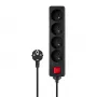 SAVIO LZ-14 4-voudige stekkerdoos met 2 USB-aansluitingen, 1,5m kabel, wit