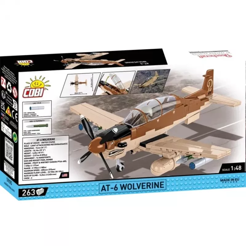 COBI KLOCKI Blocks AT-6 Wolverine 263-delige Bouwset