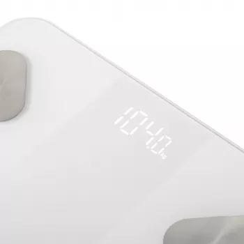 Adler Slimme Badkamerweegschaal AD 8186 Wit – Bluetooth 4.2, Lichaamssamenstelling Analyse, 180 kg Capaciteit, Gehard Glas