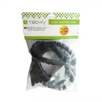 Techly kabelmanagement 2,5 m, zwart