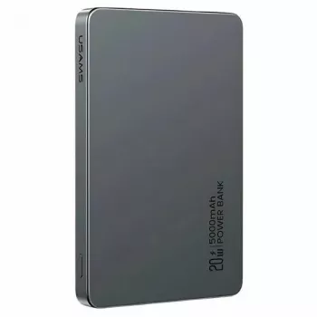 USAMS Powerbank 5000mAh 20W PD MagSafe Draadloos Grijs