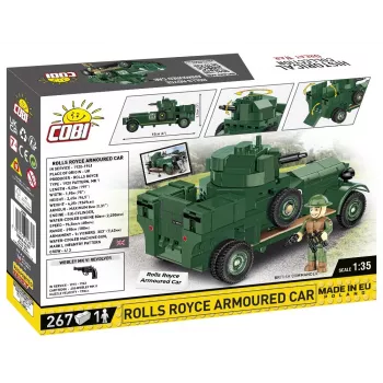 COBI KLOCKI Historical Collection Rolls-Royce Armoured Car 1920 Pattern Mk I Bouwstenen Set (226 delen)
