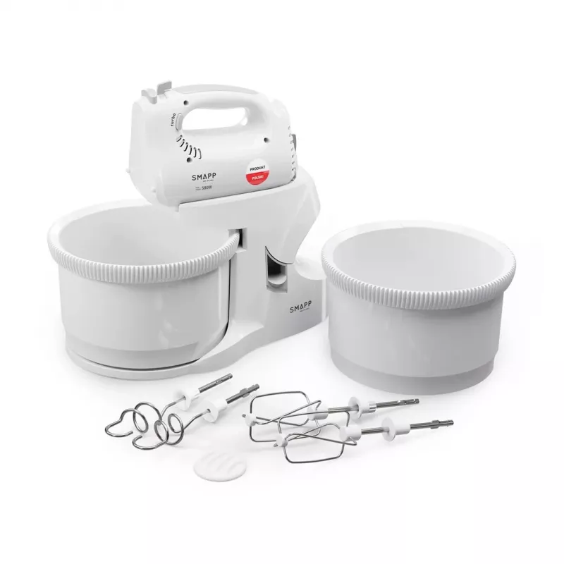 SMAPP handmixer met 2 kommen 451.66 wit