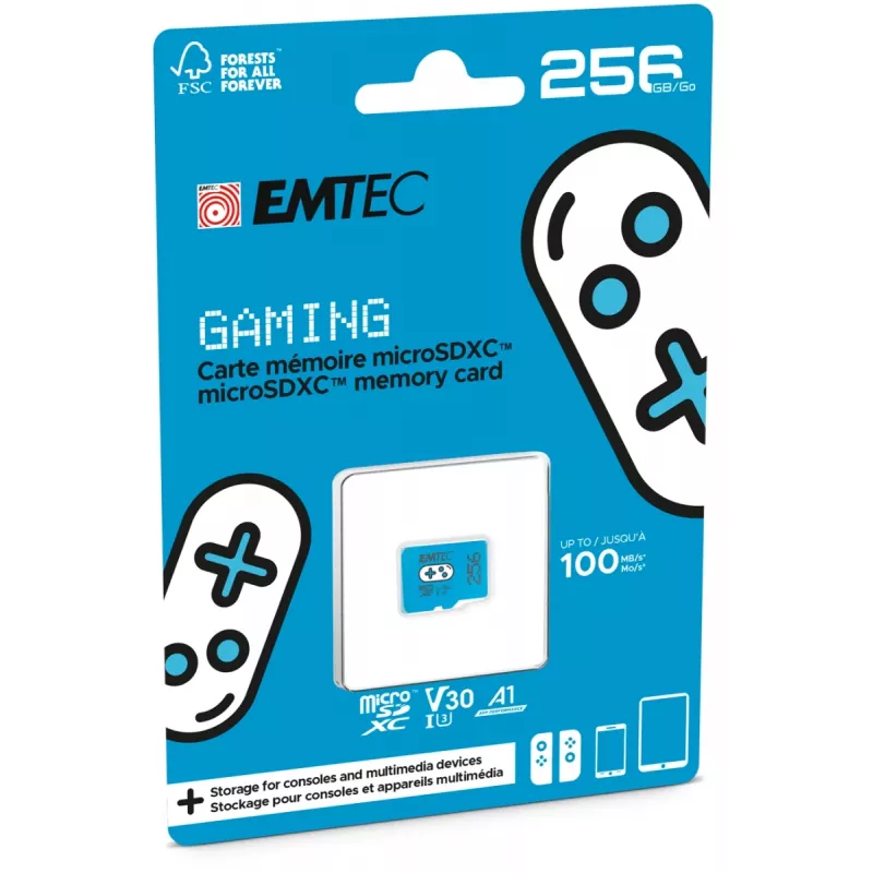 EMTEC gaming microSDXC 256 GB UHS-I U3 V30 A1 geheugenkaart
