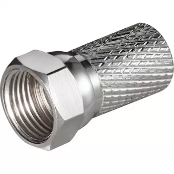 GOOBAY F-stekker 7mm, zilver