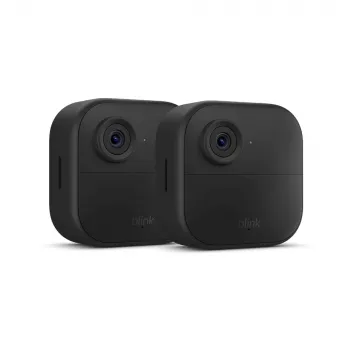 Amazon Blink Outdoor 4 draadloos smart-beveiligingscamerasysteem (2 camera's + Sync Module Core) - 1080p HD, infrarood nachtzicht, tweeweg-audio, weerbestendig, zwart