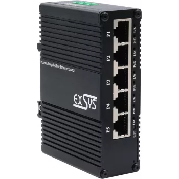 EXSYS EX-62030MPOE Industriële 5-poorts Gigabit PoE+ Web Managed switch