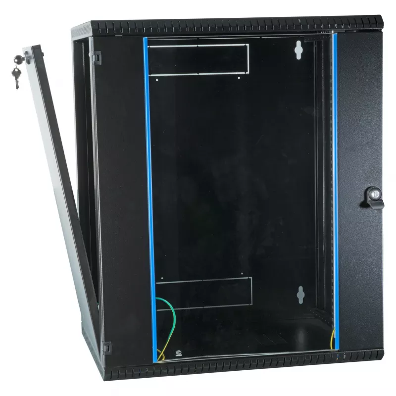 EFB 19 inch wandbehuizing 18U, vast, 1-delig, RAL 9005, diepte 600 mm