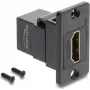 Delock paneelmontage HDMI female naar female koppelstuk 4K zwart (91194)