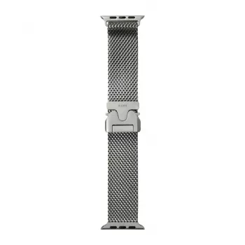 LAUT SATURN LOOP titanium geweven mesh-armband voor Apple Watch
