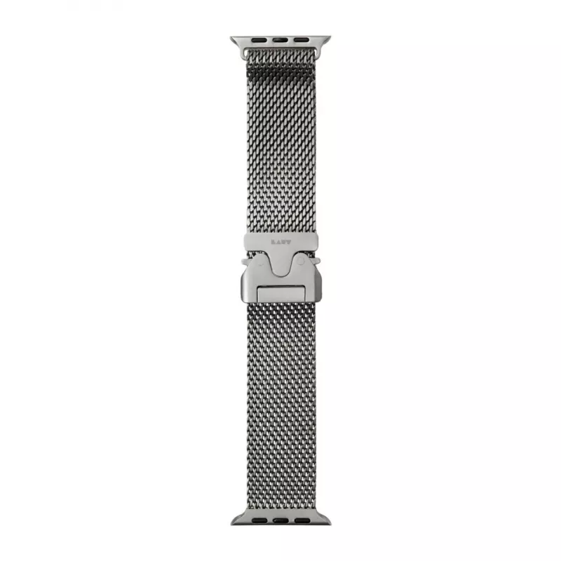LAUT SATURN LOOP titanium geweven mesh-armband voor Apple Watch