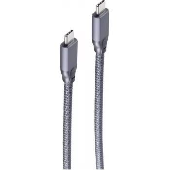 ShiverPeaks USB-C naar USB-C kabel, USB 3.2 Gen 2, 5,0 m, zwart