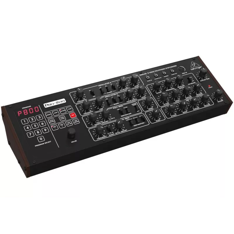 Behringer PRO-800 analoge synthesizer – 8-stemmige desktopmodule met 16 VCO's, arpeggiator en Poly Chain