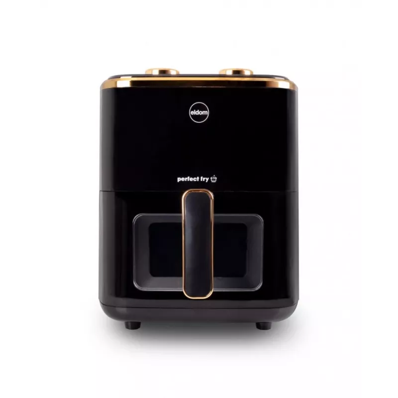 ELDOM FRITTA vetvrije friteuse 5,0 L instelbare temp. timer 1500 W enkel 5 L standalone heteluchtfriteuse zwart